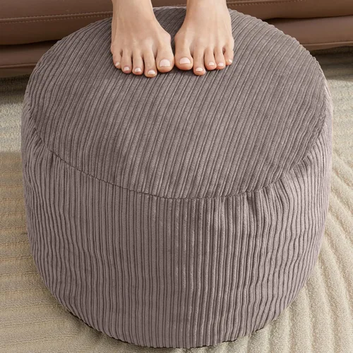Miniatura 15 de WSOFRLAC Puf Otomano Reposapiés con Espuma Otomana Pequeña para Sala de Estar Otomanas Puf de Pana 26x18 pulgadas Pufs de Piso Reposapiés para Silla