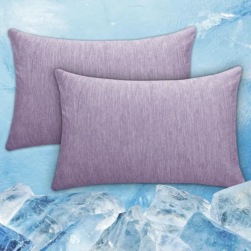 Miniatura 10 de CHOSHOME Fundas de almohada refrescantes con cremallera Fundas de almohada Q-Max > 0.45 con cremallera para personas que duermen con calor, suaves