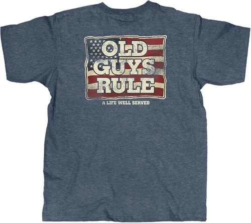 OLD GUYS RULE Camiseta gráfica para hombre, A Life Well Served - Día de los Caídos, Día de los Veteranos - Camiseta patriótica para militares,
