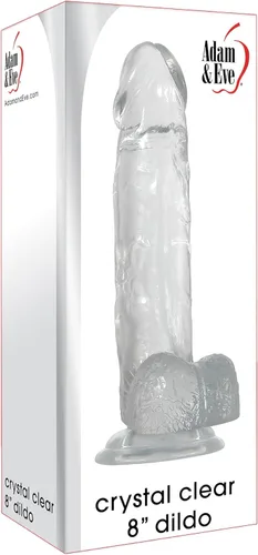 Miniatura 7 de Adam & Eve Consolador realista de 10 pulgadas con base de succión para juego con manos libres, eje grueso y flexible con venas y bolas realistas