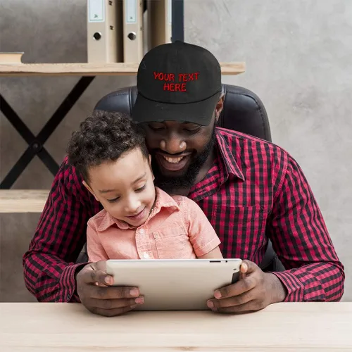 Miniatura 6 de Gorra de béisbol suave personalizada con texto personalizado de algodón para papá para hombres y mujeres