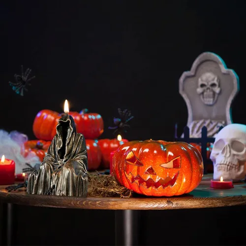 Miniatura 6 de Molde de vela fantasma, molde de silicona de fundición de resina de Dios de la Muerte para bricolaje, velas de aromaterapia, cera de yeso