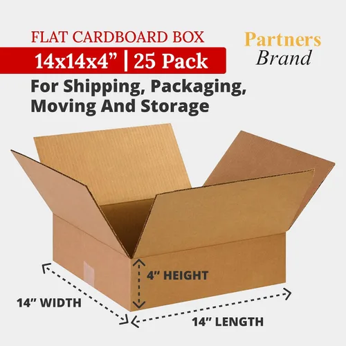 Miniatura 2 de Seleccione un tamaño: cajas planas marca Partners., Kraft, 25