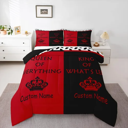 Miniatura 15 de Juego de ropa de cama personalizado con lentejuelas negras y doradas, tamaño individual, edredón de corazón dorado con purpurina para mujeres