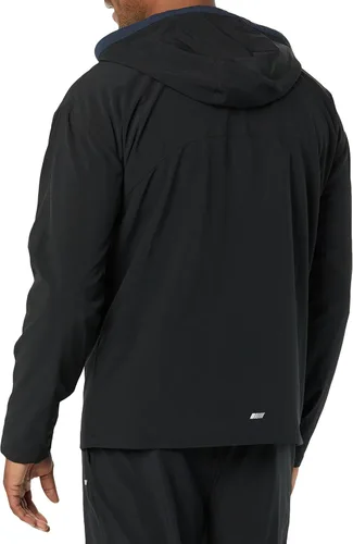 Miniatura 2 de Tienda Essentials Chaqueta de bloque de color con capucha y cremallera de un cuarto de tejido elástico para hombre