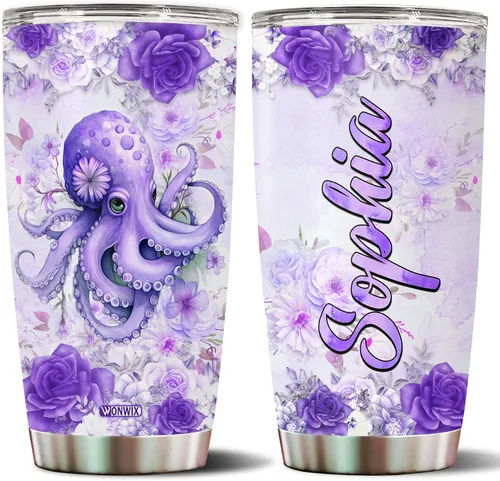 Miniatura 21 de Vaso de abeja personalizado con nombre personalizado de abejas reinas, regalos para mujeres, tazas de agua, botella de agua de 20 onzas, regalo