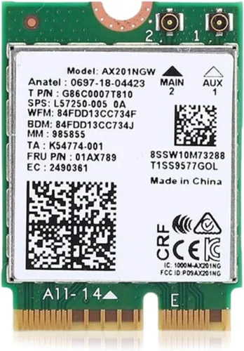 Miniatura 10 de Adaptador WiFi 6 AX200 Tarjeta WiFi 802.11ax M.2 de doble banda para PC Hasta 2.4 Gbps Sin vPro Compatible con Bluetooth 5.2 e Intel, AMD