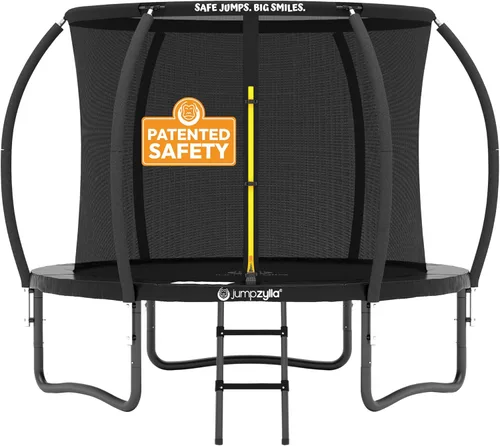 Jumpzylla - Cama elástica recreativa para niños, con red de seguridad, escalera y revestimiento antioxidante, de 8, 10, 12, 14, 15 y 16 pies, para