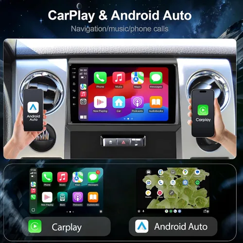Miniatura 4 de 64GB Car Radio Stereo Upgrade for Ford F150 2009 2010 2011 2012, Plug and Play 9'' Android 13 Head Unit with Wireless Carplay/Android Auto/1080P