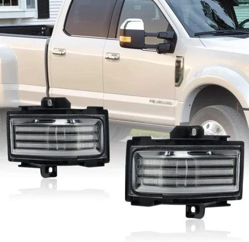 Miniatura 7 de Lámpara LED de Marcador de Espejo Lateral para Ford F150 F250 F350 F450 F550 2018-2022 2023 2024 2025 Super Duty Switchback Luz de Conducción