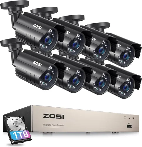 Miniatura 10 de ZOSI - Sistema de cámara de seguridad para el hogar de 8 canales 3K Lite para interiores y exteriores, detección AI de personas/vehículos, visión