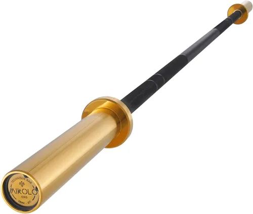 Miniatura 12 de Mikolo - Barra olímpica de 7 pies, barra para levantamiento y potencia de pesas de 45 lb, barra olímpica para capacidad de 1500 lb, barra