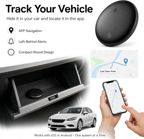 Miniatura 6 de Rastreador GPS para vehículos sin suscripción, etiqueta de seguimiento de automóvil para Android e iOS, dispositivo rastreador Bluetooth compatible