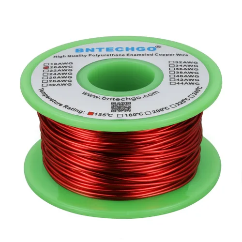 Miniatura 42 de BNTECHGO - Alambre magnético de 26 AWG, cable de cobre esmaltado para bobinado, 4 onzas, 0.0157 pulgadas de diámetro, 1 bobina de color rojo, Rojo 4