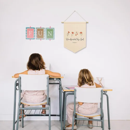 Miniatura 4 de Lienzo cristiano para guardería, escogido a mano por Dios, decoración de habitación de bebé y niños, letrero de bandera beige para colgar, arte
