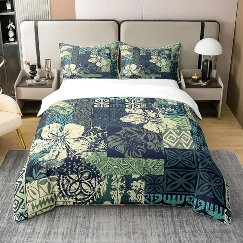 Miniatura 16 de Juego de ropa de cama 100% algodón exótico con funda de edredón individual, diseño tribal, suroeste americano, étnico, bohemio, abstracto