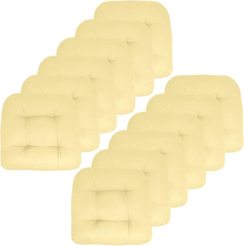 Miniatura 53 de Sweet Home Collection - Cojines para silla de patio al aire libre, cojines prémium con relleno grueso y cómodo de fibra, con tul, 19 x 19 pulgadas