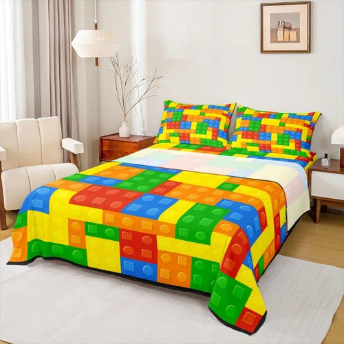 Miniatura 13 de Castle Fairy Juego de sábanas de motocross tamaño twin, juego de ropa de cama verde con diseño de panal ombré, decoración de habitación de niños