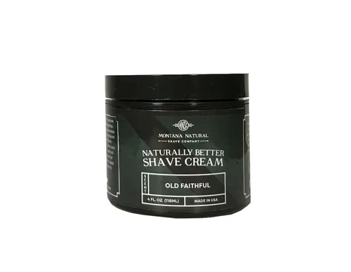 MNSC Old Faithful Naturally Better Shave Cream - Afeitado suave, fórmula hipoalergénica para piel sensible, piel más suave, evita rasguños, cortes y
