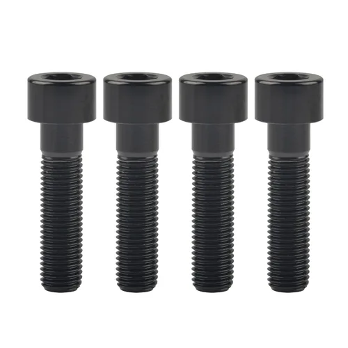 Miniatura 15 de Tornillos Allen de cabeza hueca de titanio M10 20 25 30 35 40 45 50 55 2.362 in Tornillos paquete de 4 (M10 x 0.787 in, paso 0.049 in, negro)