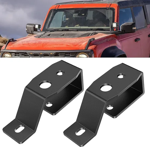 Miniatura 21 de Nilight Soporte de luz de zanja, bisagras de capó, kit de soporte de montaje para luz LED auxiliar todoterreno para luz de trabajo en Toyota 4Runner
