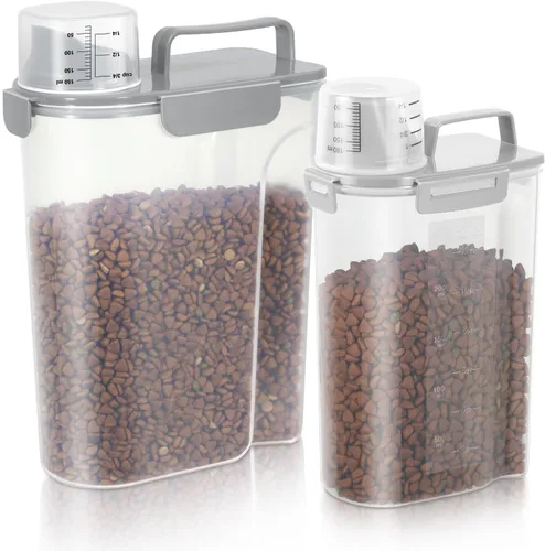 Miniatura 24 de LEAWALK Recipiente hermético de almacenamiento de alimentos para perros y gatos de 5 libras con boquilla grande mejorada, sin BPA, recipientes
