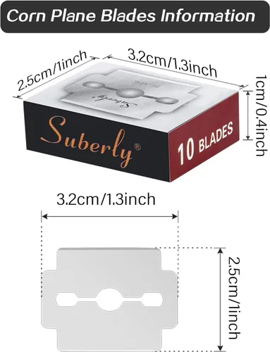 Miniatura 2 de Mudder 120 piezas de cuchillas de repuesto para afeitadora de callos planos de maíz, cuchillas de acero inoxidable, herramienta para el cuidado