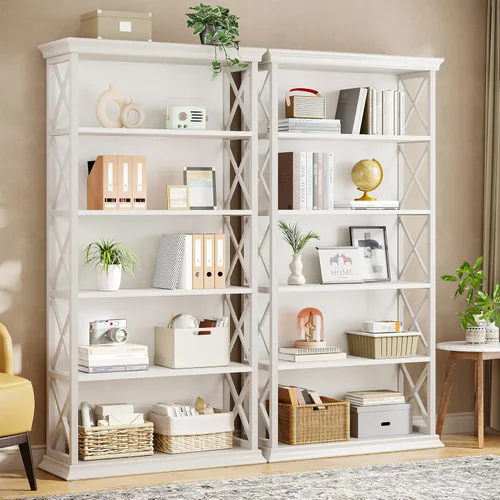 Miniatura 9 de Tribesigns Estantería de 6 niveles, 71 pulgadas, estanterías y librerías industriales, estanterías de almacenamiento de 5 niveles de pie, estantería