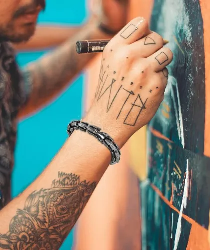 Miniatura 6 de WFYOU Viking - Pulsera punk vintage para hombre, acero inoxidable, cadena de eslabones de dragón, joyería de moda, cultura callejera hippop
