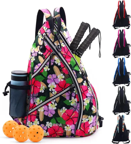 Miniatura 11 de ZOEA Bolsa de pickleball, bolsa deportiva de pickleball para mujeres y hombres, mochila de pickleball ajustable con gancho para cerca, soporte