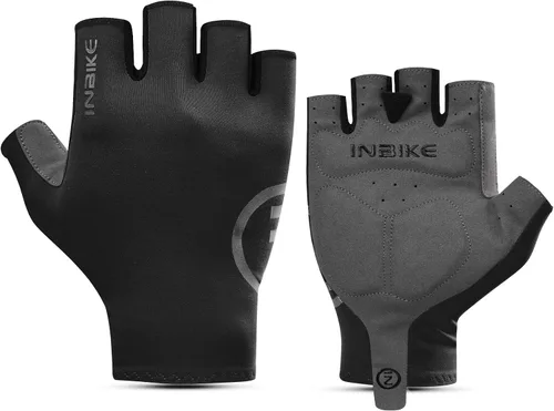 INBIKE Guantes de ciclismo para hombres y mujeres, guantes de bicicleta transpirables ligeros de medio dedo, guantes de ciclismo de montaña y