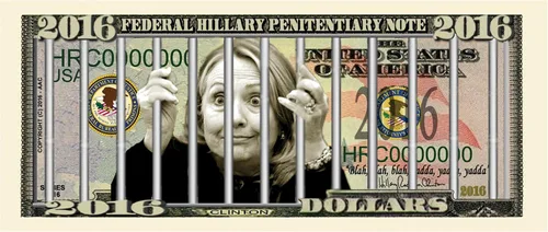 Miniatura 2 de Paquete de 50 billetes de dólar de edición limitada Hillary For Prison 2016, altamente coleccionable, divertido para demócratas o republicanos