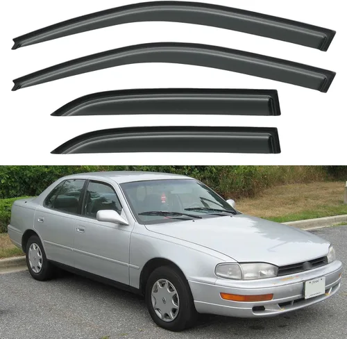 Miniatura 18 de YQAUTEC Viseras de Ventana Protectores de Lluvia para Honda Civic 2022 2023 2024 2025 2026, Deflectores de Viento de Ventilación de Ventana Fuera