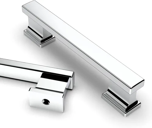 Miniatura 37 de Asidrama - Paquete de 6 manijas de gabinete de cocina color latón cepillado de 3.75 pulgadas (96mm), tiradores para gabinete, accesorios