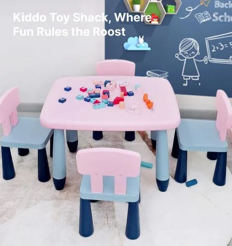 Miniatura 5 de Silla de mesa rosa para niños, respaldo de plástico PP, silla para niños de 1, 2, 3, 4, 5, 6, fomenta la concentración y la seguridad