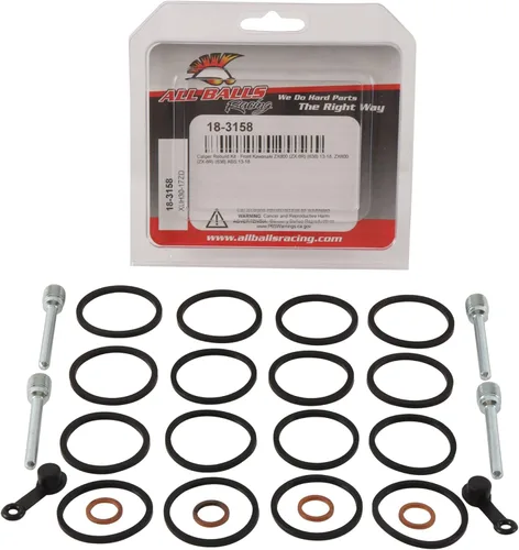Miniatura 3 de All Balls Racing 18-3158 Kit de reconstrucción de pinza delantera compatible con/repuesto para Kawasaki ZX 6R (ZX 600R) 2013, ZX 6R (ZX 636E)