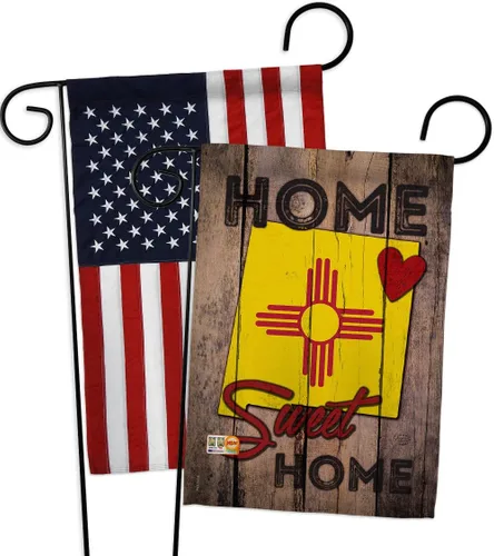 Miniatura 8 de State New Mexico Home Sweet Garden Flags 2pcs Pack Americana States USA American Territories Republic Country Particular Area Small Decorative Gift