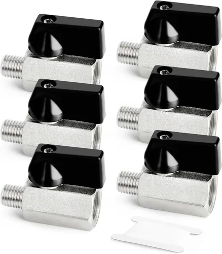 Miniatura 21 de GASHER 12PCS Mini Brass Ball Valve Shut Off Switch, 1/2 Inch Female x 1/2 Inch Female Thread Pipe Fitting