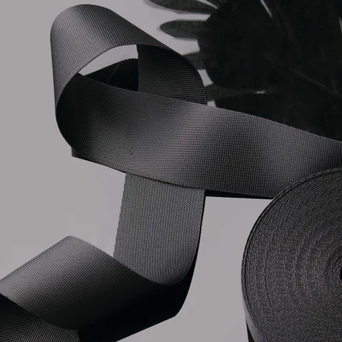 Miniatura 3 de Correa de Cinta de Nylon Negro de 1.5 Pulgadas de Ancho y 10 Yardas, Correas de Polipropileno para Bolsas, Hamacas, Escalada al Aire Libre