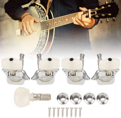 Miniatura 5 de Clavijas de afinación de banjo, máquina semicerrada para músicos principiantes practican rendimiento