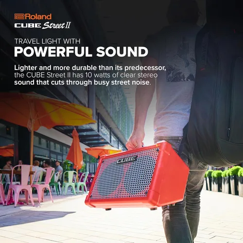 Miniatura 3 de Roland Cube Street II Amplificador estéreo portátil alimentado por batería Ideal para artistas callejeros Soporta micrófonos, instrumentos