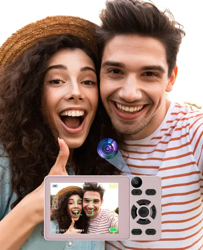 Miniatura 3 de Cámara digital 4K para fotografía: cámara de enfoque automático de 64 MP con doble lente, zoom digital 18X, cámara de punto y disparo pequeño
