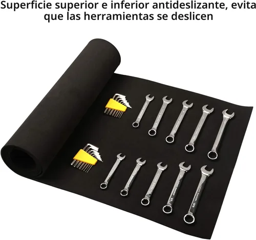 Miniatura 5 de CASOMAN Forro profesional para caja de herramientas y revestimiento de cajón, 16 pulgadas de ancho x 6 pies de largo, antideslizante, color negro