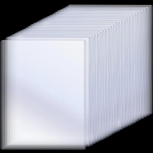 Teling 25 protectores rígidos de impresión de 8 1/2 x 11 pulgadas, fundas rígidas transparentes para páginas de papel de plástico, cubierta de hoja