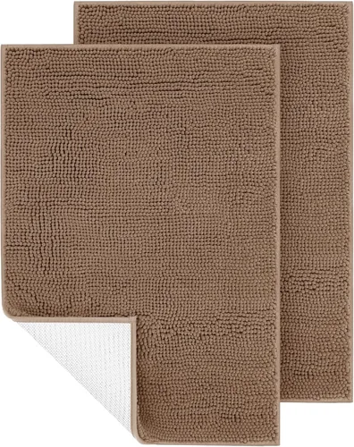 Miniatura 25 de IM HOME Tapete de chenilla absorbente para exterior 36" x 24", tapetes lavables antideslizantes para perros, tapete para puerta interior para Marrón