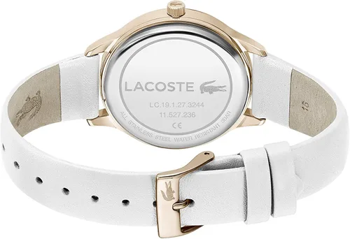Miniatura 3 de Lacoste Correa de reloj de cuarzo de acero inoxidable para mujer piel de becerro blanca 16 Modelo 2001169 Blanco Reloj de cuarzo