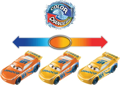 Miniatura 2 de Disney Juguetes de Autos que Cambian de Color, Repite la Transformación de Color con Agua Tibia y Fría, Autos de Personajes de Película, Regalo