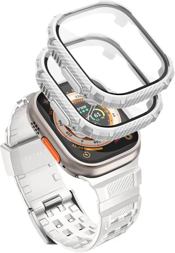 Miniatura 10 de i-Blason Correa deportiva de poliuretano termoplástico transpirable a prueba de golpes para Apple Watch 9, 8, 7 (1.772 in) con 2 fundas rígidas Negro