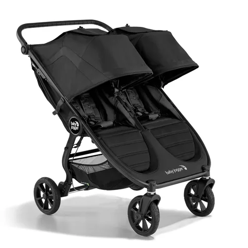 Baby Jogger Carriola doble City Mini GT2 para todo terreno, Color Negro Azabache