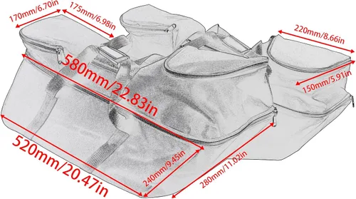 Miniatura 6 de Alforjas para motocicleta, bolsa de almacenamiento para alforjas rígidas para Harley Touring Electra Glide Road Glide Street Glide Road Glide Road
